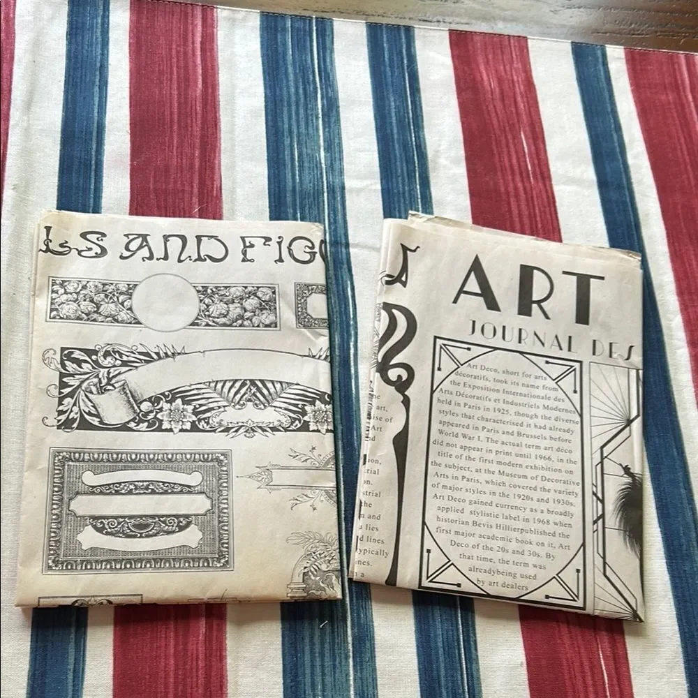 Cora Crea crafts Vintage Art Nouveau and Art Deco Prints bundle of 2